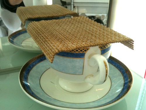 Cover on cup in hair salon