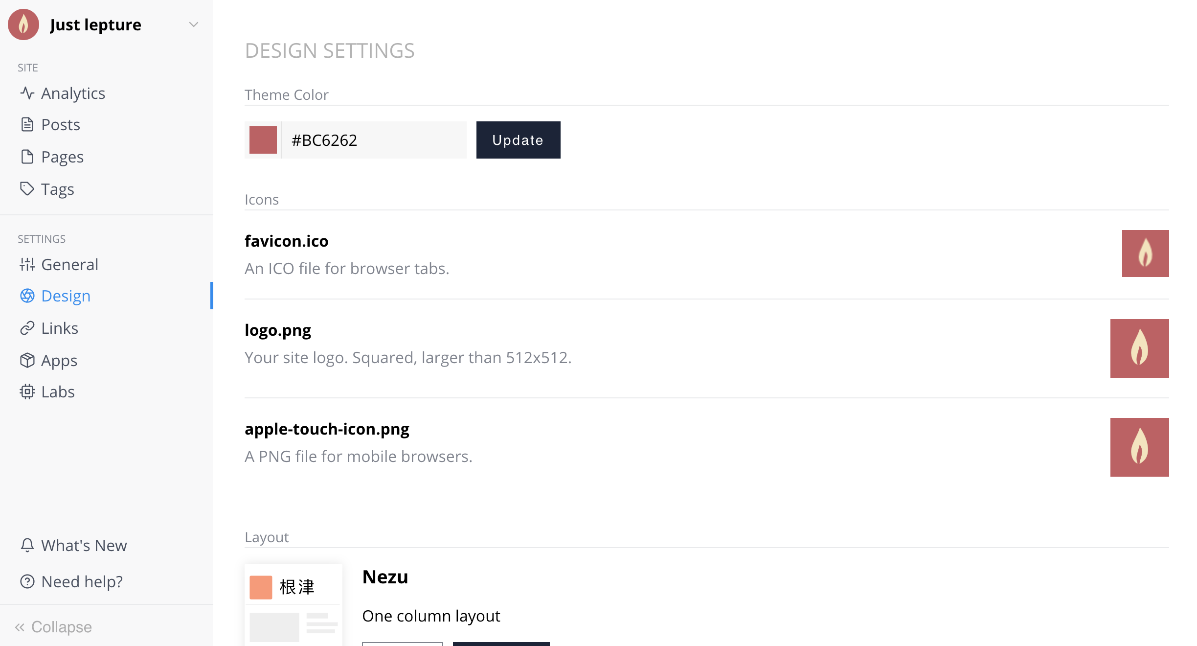 Logo Settings