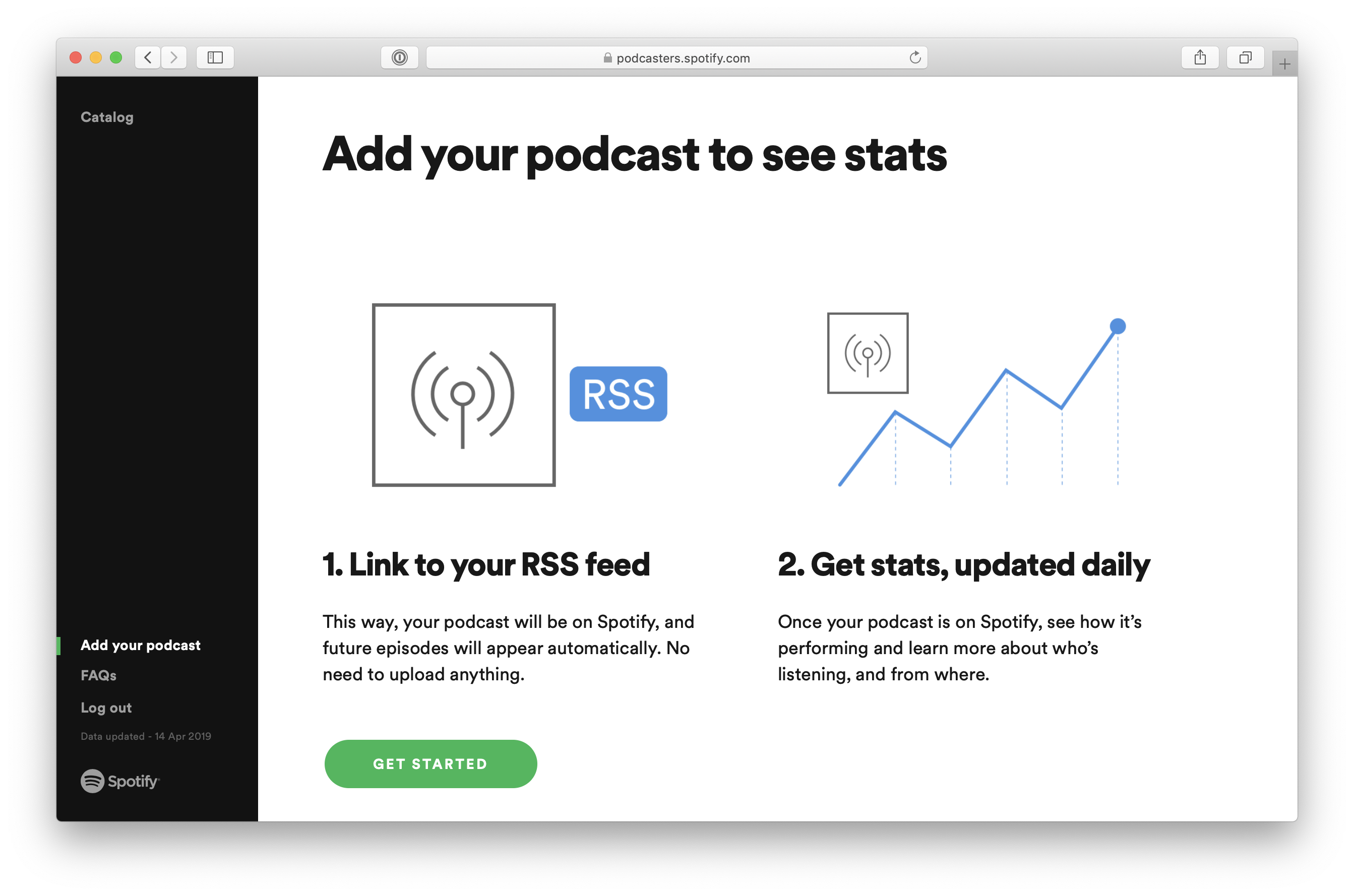 click "get started" here Get Started
